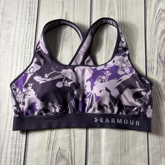 Under Armor Purple Sports Bra Size XL Camo Print - Picture 6 of 6